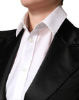 Dolce & Gabbana Black Wool Single Breasted Blazer Jacket