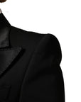 Dolce & Gabbana Black Wool Single Breasted Blazer Jacket
