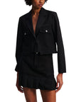Karl Lagerfeld Black Polyester Blazer