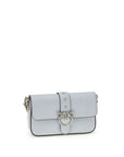PINKO Blue Calf Leather Bos Taurus Shoulder Bag