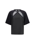PINKO Black Cotton T-Shirt