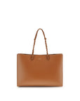 Jil Sander Brown Calf Leather Bos Taurus Shoulder Bag