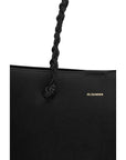Jil Sander Black Calf Leather Bos Taurus Shoulder Bag