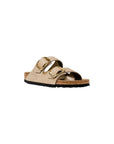 Birkenstock Beige Leather Flat Sandals