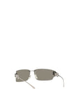 Balenciaga Silver Metal Sunglasses