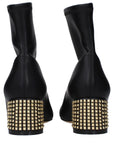 Casadei Black Leather Ankle Boots