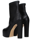 Casadei Black Leather Ankle Boots