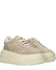 Casadei Beige Leather Chunky Sneakers