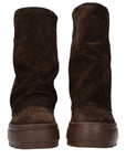 Casadei Brown Leather Ankle Boots