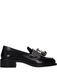 Prada Black Leather Slip-On Loafers