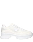 Prada White Fabric Low Top Sneakers