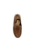 Versace Brown Lamb Ovis Aries Aries Slip-On Loafers