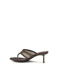 LE SILLA Brown Goatskin Stiletto Heel Sandals