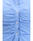 Alexander McQueen Blue Cotton Casual Dress
