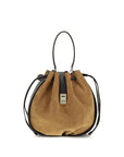 Ferragamo Brown Calf Leather Bos Taurus Backet Bag