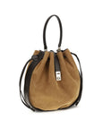Ferragamo Brown Calf Leather Bos Taurus Backet Bag