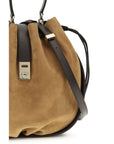 Ferragamo Brown Calf Leather Bos Taurus Backet Bag