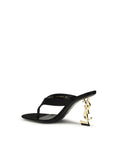 Saint Laurent Black Silk Sandals