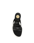 Saint Laurent Black Silk Sandals