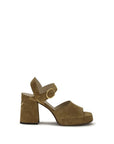 Valentino Garavani Beige Calf Leather Bos Taurus Platform Sandals
