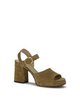 Valentino Garavani Beige Calf Leather Bos Taurus Platform Sandals