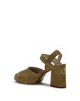 Valentino Garavani Beige Calf Leather Bos Taurus Platform Sandals