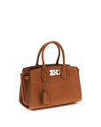 Ferragamo Brown Calf Leather Bos Taurus Handbag