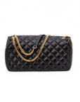 Versace Black Quilted Leather Shoulder Strap Bag