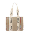 Chloé Beige Linen Tote Bag