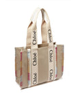 Chloé Beige Linen Tote Bag