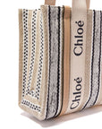 Chloé Beige Linen Tote Bag