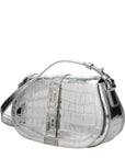 Versace Gray Leather Shoulder Bag
