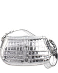 Versace Gray Leather Shoulder Bag