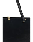 Versace Black Calf Leather Bos Taurus Shoulder Bag