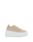 Casadei Beige Other Fibres Platform Sneakers