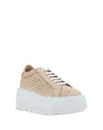 Casadei Beige Other Fibres Platform Sneakers