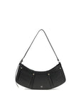 PINKO Black Calf Leather Bos Taurus Shoulder Bag