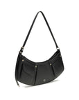 PINKO Black Calf Leather Bos Taurus Shoulder Bag