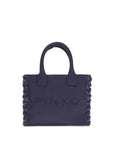 PINKO Blue Cotton Shoulder Bag