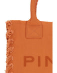PINKO Orange Cotton Shoulder Bag