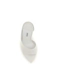 LE SILLA White Calf Leather Bos Taurus Stiletto Heel Sandals