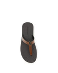 Saint Laurent Brown Calf Leather Bos Taurus Flip-Flop Sandals