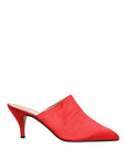 Dolce & Gabbana Red Suede Heel Mule Shoes