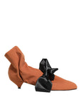 Dolce & Gabbana Brown Black Suede Boots Shoes
