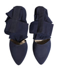 Dolce & Gabbana Blue Cotton Ankle Boots Shoes