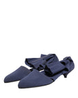 Dolce & Gabbana Blue Cotton Ankle Boots Shoes