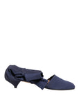 Dolce & Gabbana Blue Cotton Ankle Boots Shoes