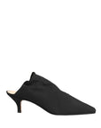 Dolce & Gabbana Black Suede Heel Mule Shoes