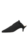 Dolce & Gabbana Black Suede Heel Mule Shoes