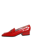 Dolce & Gabbana Red Patent Leather Moccasin Slip On Shoes